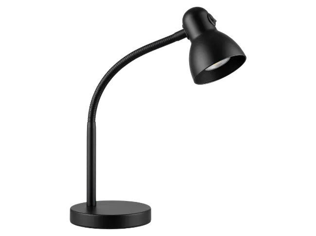 Modern Black Desk Lamp with Flexible Gooseneck