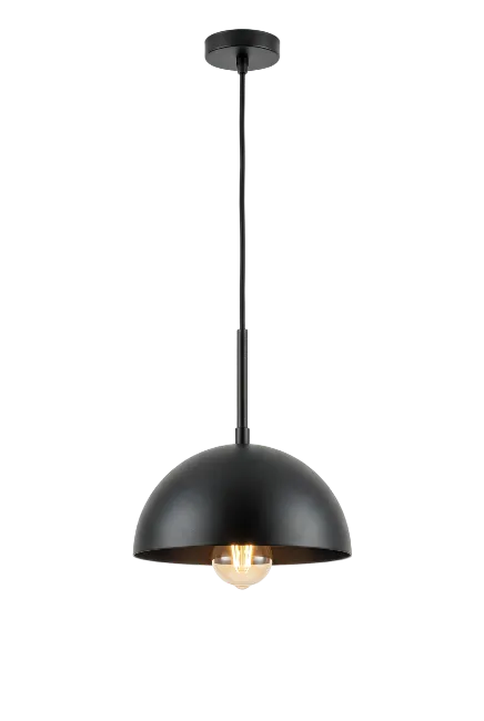 Modern Black Dome Pendant Light Fixture
