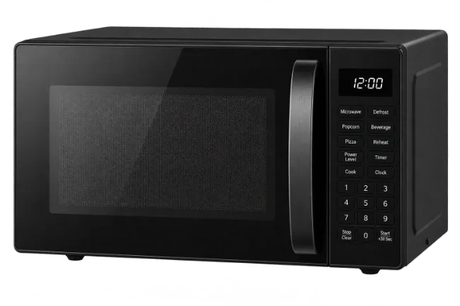 Modern Black Microwave Oven