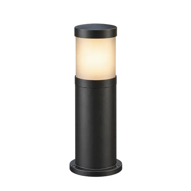 Modern Black Outdoor Bollard Light