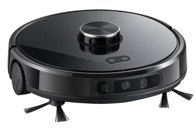 Modern Black Robotic Vacuum Cleaner