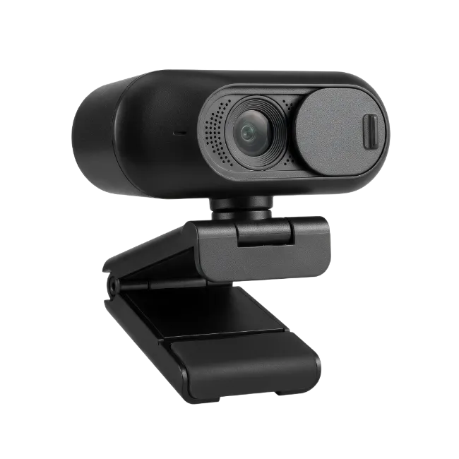 Modern Black USB Web Camera with Privacy Shutter