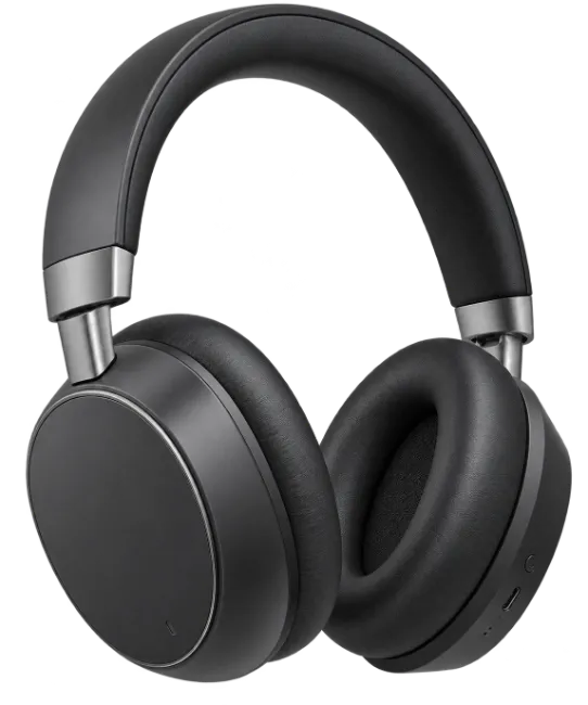 Modern Black Wireless Over Ear Headphones