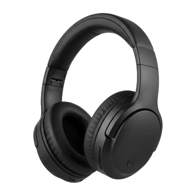 Modern Black Wireless Over Ear Headphones