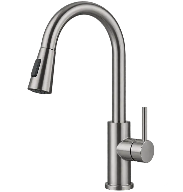 Modern Brushed Nickel Kitchen Faucet