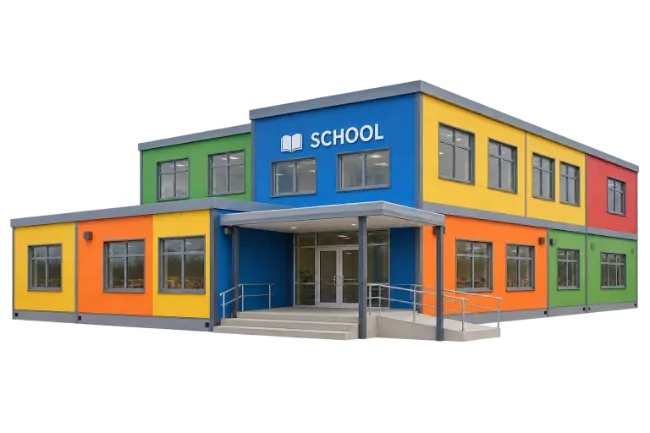 Modern Colorful Modular School Building