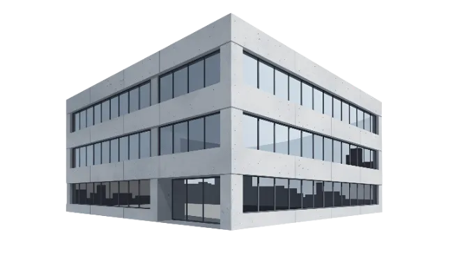 Modern concrete office building architecture