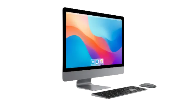 Modern Desktop Computer with Keyboard and Mouse
