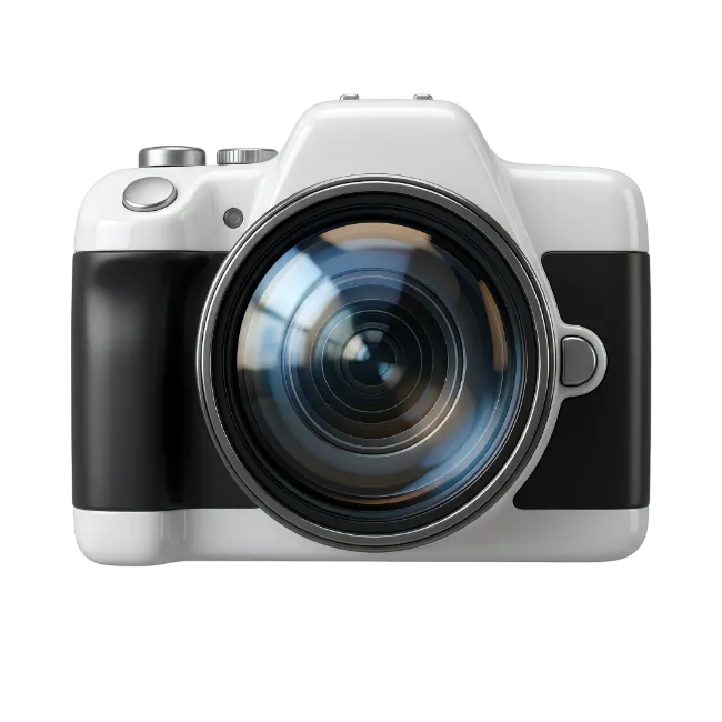 Modern Digital Camera Front View