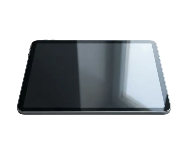 Modern Digital Tablet Computer with Dark Screen