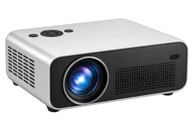 Modern Digital Video Projector with Control Buttons