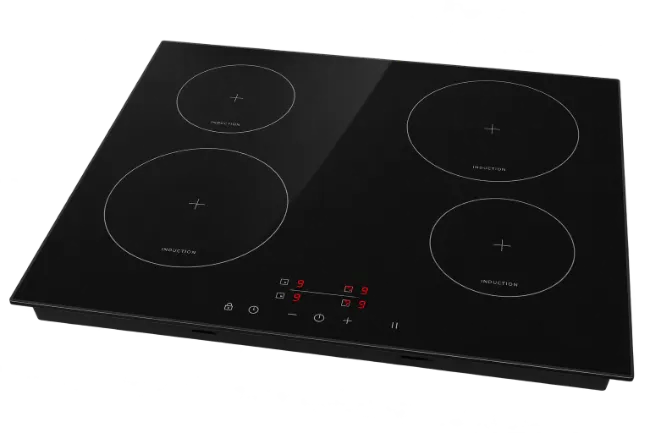 Modern Electric Induction Cooktop with Four Burners