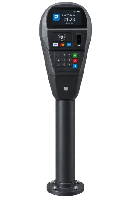 Modern electronic parking meter terminal