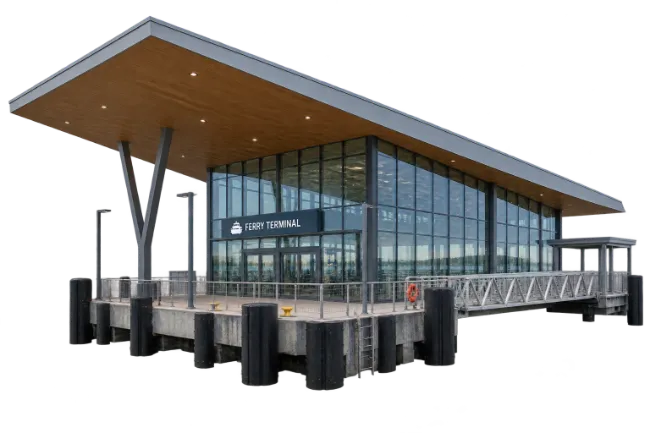 Modern Ferry Terminal Building Architecture