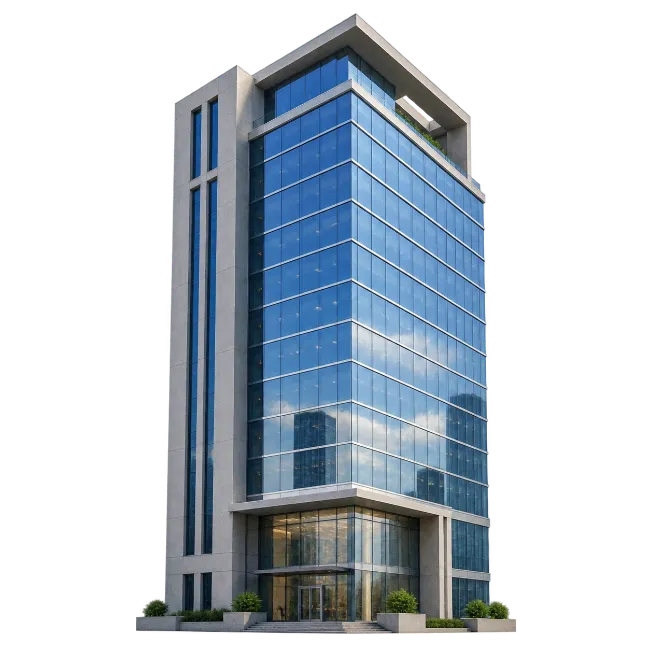 Modern Glass Facade Office Skyscraper Building