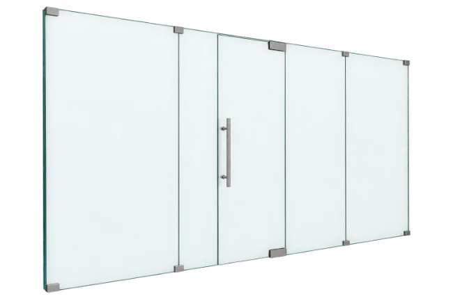 Modern Glass Partition Wall with Door