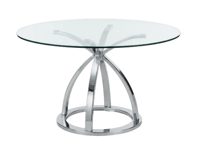Modern Glass Top Dining Table