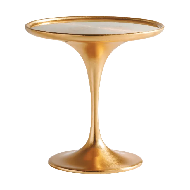 Modern Gold Pedestal Table