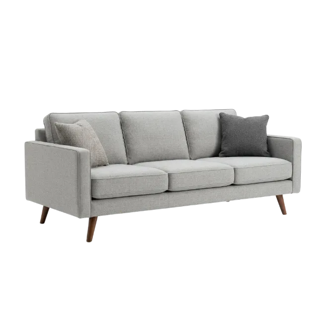 Modern Gray Three Seat Sofa