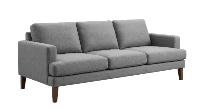 Modern Gray Three Seat Sofa