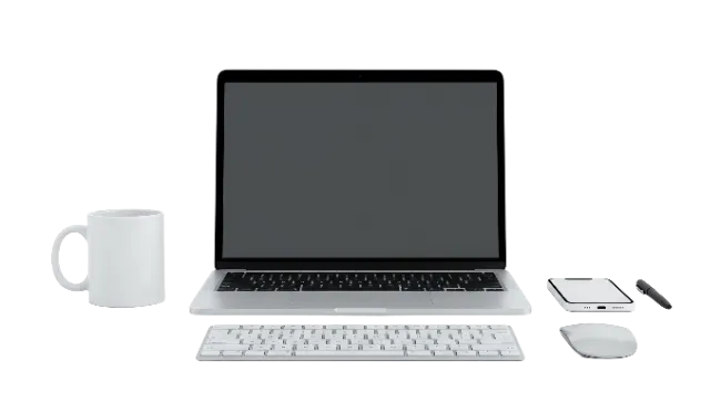 Modern Laptop and Office Accessories Setup