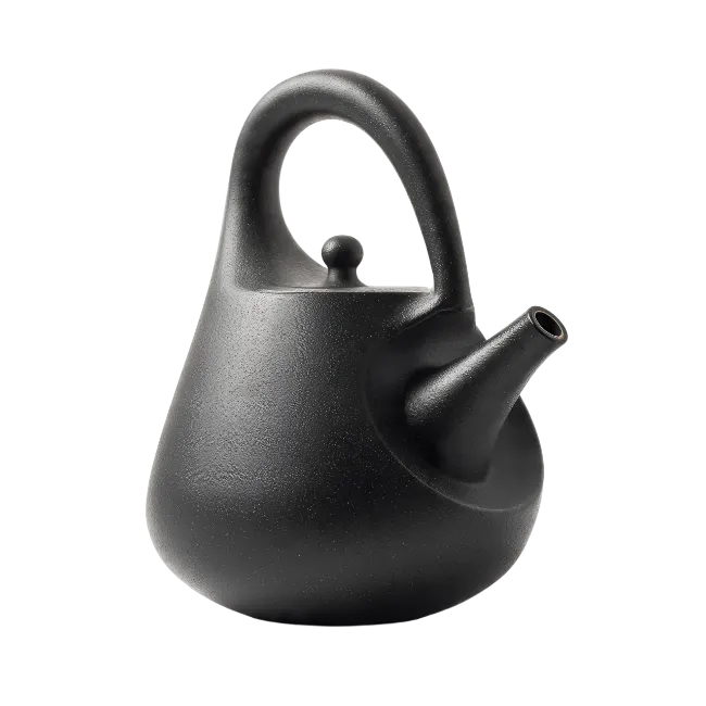 Modern Matte Black Teapot