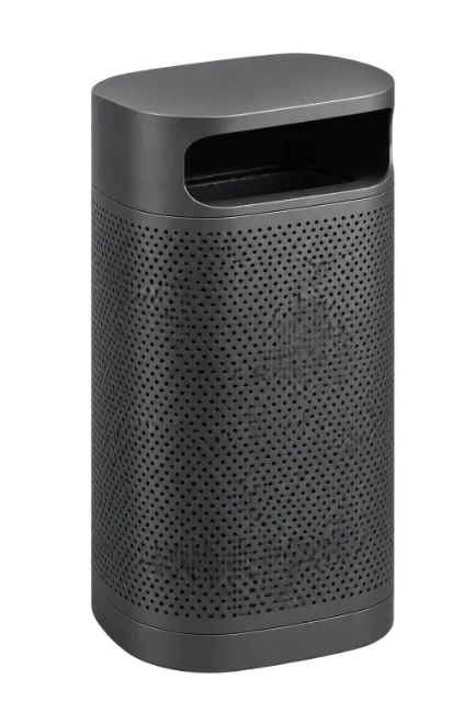 Modern Perforated Metal Trash Can
