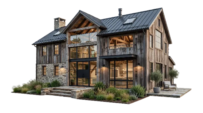 Modern Rustic Wooden House Exterior