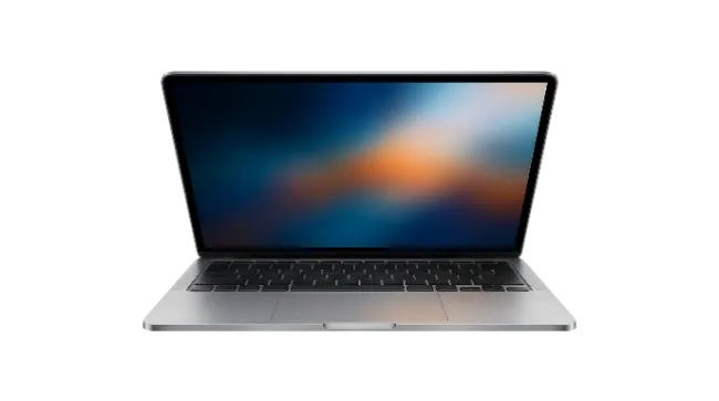 Modern Silver Laptop Computer