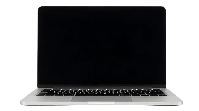 Modern Silver Laptop Front View