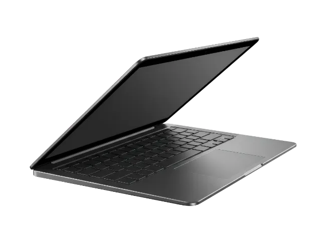 Modern Sleek Grey Laptop Computer