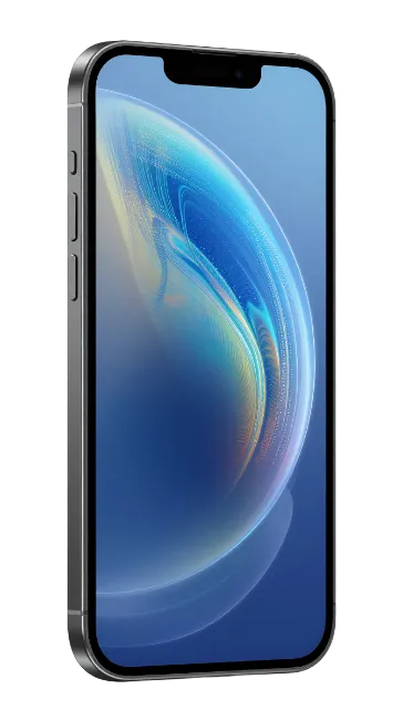 Modern Smartphone with Abstract Blue Screen