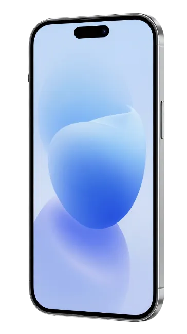 Modern Smartphone with Blue Abstract Wallpaper