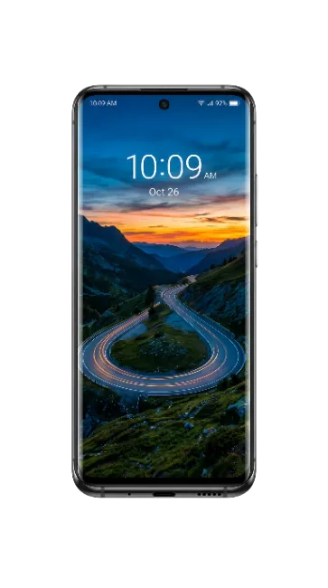 Modern Smartphone with Scenic Wallpaper