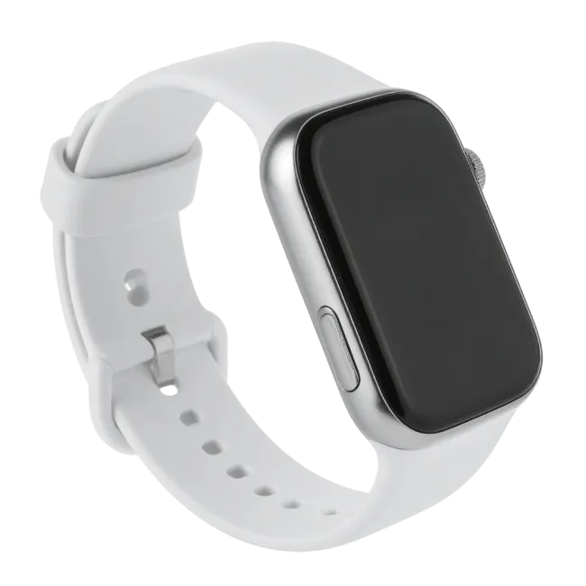 Modern Smartwatch with White Strap