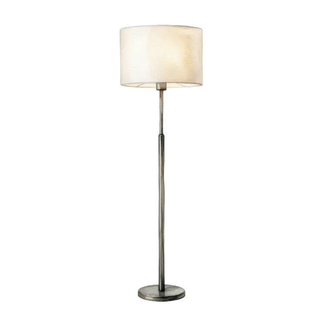 Modern Standing Floor Lamp with Fabric Shade