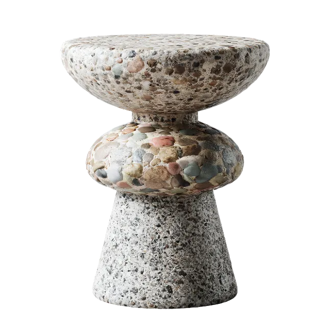Modern Terrazzo Stool and Side Table