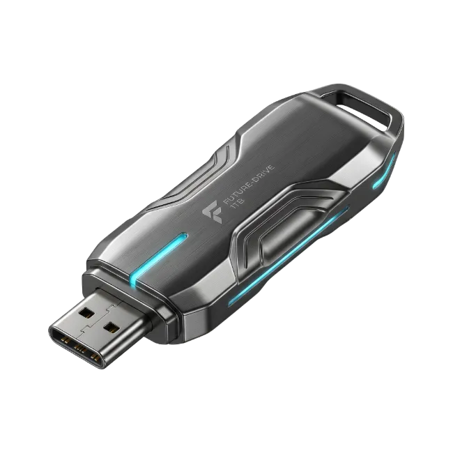 Modern USB Flash Drive with Metal Casing