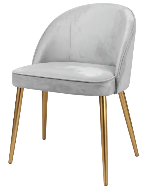 Modern Velvet Accent Chair with Gold Legs