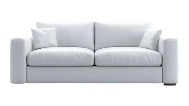 Modern White Sofa with Cushions