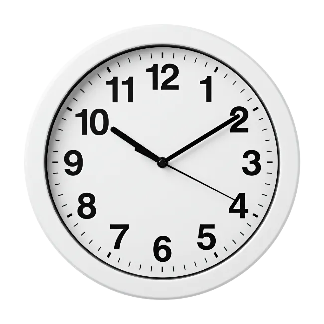 Modern White Wall Clock