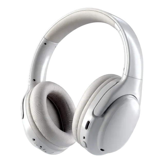 Modern White Wireless Headphones