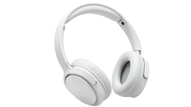Modern White Wireless Over-Ear Headphones