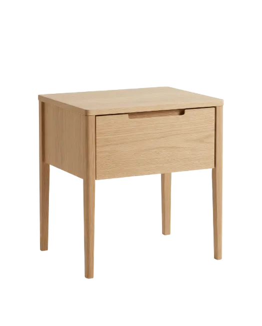 Modern Wooden Bedside Table with Drawer