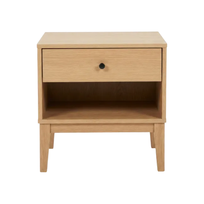 Modern Wooden Bedside Table with Drawer