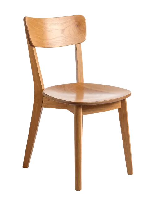 Modern wooden chair on isolated background