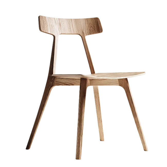 Modern wooden chair with minimalist design