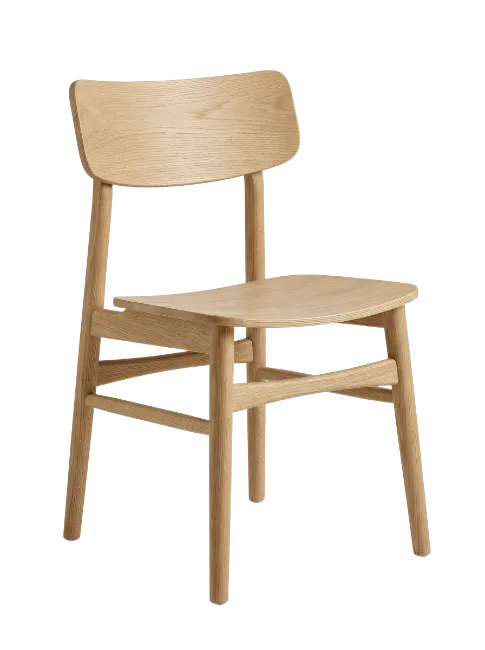 Modern Wooden Dining Chair Isolated