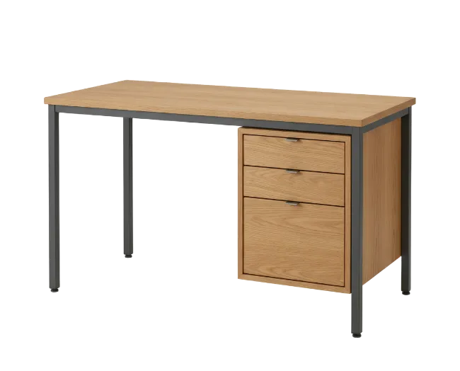 Modern Wooden Office Desk with Drawers