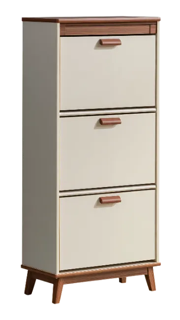 Modern Wooden Shoe Cabinet with Three Drawers